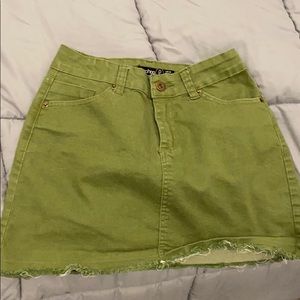 Green skirt